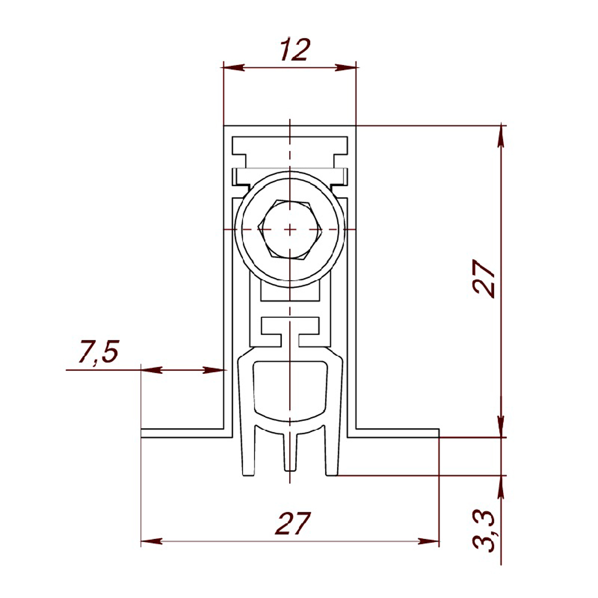 Порог автоматич. EASY BLOCK F/820 (Armadillo)